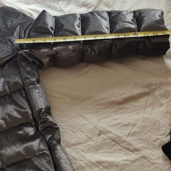 Herno Down/ Feather Fill, Ladies  Shimmering Tan/Silver Puffer Jacket/ Size 40. - Picture 16 of 17